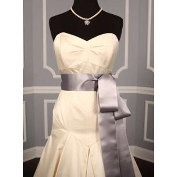 Pewter Grey Double Faced Satin Ribbon Sash Belt for Dress 2 3/4\
